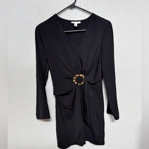 TopShop Wrap Dress Black Women’s 2